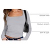 image:imageANRABESS Long Sleeve Shirts for Women Double Lined Crop TopsGrey