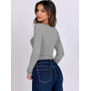 image:imageANRABESS Long Sleeve Shirts for Women Double Lined Crop TopsLight Gray