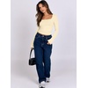 image:imageANRABESS Long Sleeve Shirts for Women Double Lined Crop TopsParchment Apricot