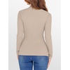 image:imageANRABESS Long Sleeve Shirts for Women Mock Neck TopsBeige
