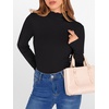 image:imageANRABESS Long Sleeve Shirts for Women Mock Neck TopsBlack