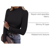 image:imageANRABESS Long Sleeve Shirts for Women Mock Neck TopsBlack