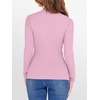 image:imageANRABESS Long Sleeve Shirts for Women Mock Neck TopsBright Pink