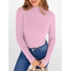image:imageANRABESS Long Sleeve Shirts for Women Mock Neck TopsBright Pink