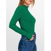 image:imageANRABESS Long Sleeve Shirts for Women Mock Neck TopsGreen