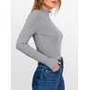 image:imageANRABESS Long Sleeve Shirts for Women Mock Neck TopsGrey