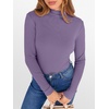 image:imageANRABESS Long Sleeve Shirts for Women Mock Neck TopsPurple