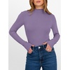 image:imageANRABESS Long Sleeve Shirts for Women Mock Neck TopsPurple