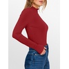 image:imageANRABESS Long Sleeve Shirts for Women Mock Neck TopsRed