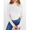 image:imageANRABESS Long Sleeve Shirts for Women Mock Neck TopsWhite