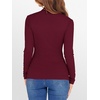image:imageANRABESS Long Sleeve Shirts for Women Mock Neck TopsWine Red