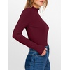 image:imageANRABESS Long Sleeve Shirts for Women Mock Neck TopsWine Red