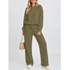 image:imageANRABESS Lounge Matching Set for Women 2 Piece Sets Sweatsuits Fall OutfitsArmy Green