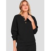 image:imageANRABESS Lounge Matching Set for Women 2 Piece Sets Sweatsuits Fall OutfitsBlack