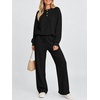 image:imageANRABESS Lounge Matching Set for Women 2 Piece Sets Sweatsuits Fall OutfitsBlack