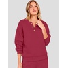 image:imageANRABESS Lounge Matching Set for Women 2 Piece Sets Sweatsuits Fall OutfitsBurgundy