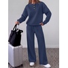 image:imageANRABESS Lounge Matching Set for Women 2 Piece Sets Sweatsuits Fall OutfitsNvay Blue