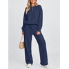 image:imageANRABESS Lounge Matching Set for Women 2 Piece Sets Sweatsuits Fall OutfitsNvay Blue