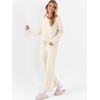 image:imageANRABESS Lounge Sets for Women 2 Piece Fuzzy Pajama SetBeige