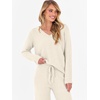 image:imageANRABESS Lounge Sets for Women 2 Piece Fuzzy Pajama SetBeige
