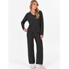 image:imageANRABESS Lounge Sets for Women 2 Piece Fuzzy Pajama SetBlack