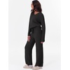 image:imageANRABESS Lounge Sets for Women 2 Piece Fuzzy Pajama SetBlack