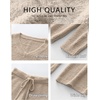 image:imageANRABESS Lounge Sets for Women 2 Piece Fuzzy Pajama SetLight Khaki
