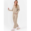 image:imageANRABESS Lounge Sets for Women 2 Piece Fuzzy Pajama SetLight Khaki
