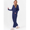 image:imageANRABESS Lounge Sets for Women 2 Piece Fuzzy Pajama SetNavy Blue