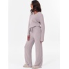 image:imageANRABESS Lounge Sets for Women 2 Piece Fuzzy Pajama SetSilver Grey