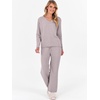 image:imageANRABESS Lounge Sets for Women 2 Piece Fuzzy Pajama SetSilver Grey