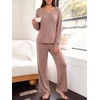 image:imageANRABESS Pajamas for Women Set Comfy 2 Piece Lounge OutfitsCoral