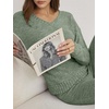 image:imageANRABESS Pajamas for Women Set Comfy 2 Piece Lounge OutfitsDeep Green