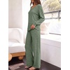 image:imageANRABESS Pajamas for Women Set Comfy 2 Piece Lounge OutfitsDeep Green