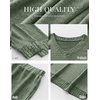 image:imageANRABESS Pajamas for Women Set Comfy 2 Piece Lounge OutfitsDeep Green