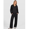 image:imageANRABESS Sweatsuit for Women 2 Piece Outfits Half Zip Lounge SetBlack