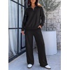 image:imageANRABESS Sweatsuit for Women 2 Piece Outfits Half Zip Lounge SetBlack