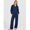 image:imageANRABESS Sweatsuit for Women 2 Piece Outfits Half Zip Lounge SetNavy Blue