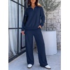 image:imageANRABESS Sweatsuit for Women 2 Piece Outfits Half Zip Lounge SetNavy Blue