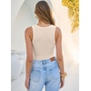 image:imageANRABESS Tank Tops for Women V Neck Summer Sleeveless Ribbed KnitApricot