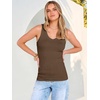 image:imageANRABESS Tank Tops for Women V Neck Summer Sleeveless Ribbed KnitCoffee