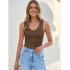 image:imageANRABESS Tank Tops for Women V Neck Summer Sleeveless Ribbed KnitCoffee