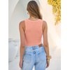 image:imageANRABESS Tank Tops for Women V Neck Summer Sleeveless Ribbed KnitCoral