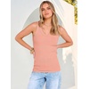 image:imageANRABESS Tank Tops for Women V Neck Summer Sleeveless Ribbed KnitCoral