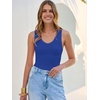 image:imageANRABESS Tank Tops for Women V Neck Summer Sleeveless Ribbed KnitDeep Blue