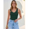 image:imageANRABESS Tank Tops for Women V Neck Summer Sleeveless Ribbed KnitDeep Green