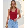 image:imageANRABESS Tank Tops for Women V Neck Summer Sleeveless Ribbed KnitRed