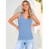 image:imageANRABESS Tank Tops for Women V Neck Summer Sleeveless Ribbed KnitSky Blue