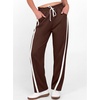 image:imageANRABESS Track Pant for Women Straight Leg Sweatpants Joggers Striped PantsCoffee