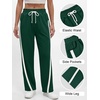 image:imageANRABESS Track Pant for Women Straight Leg Sweatpants Joggers Striped PantsDeep Green